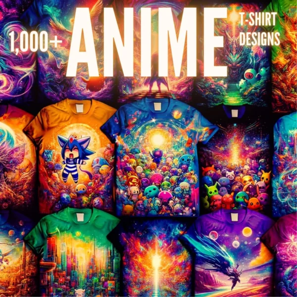 Anime & Cartoon : 1000+ T-Shirt Design Bundle