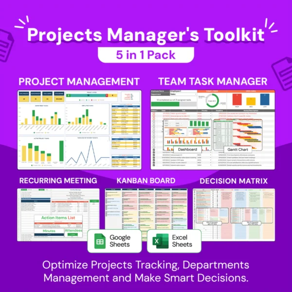 5-in-1 Project Management Toolkit Bundle