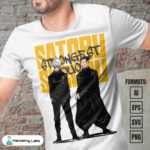 Epic Jujutsu Kaisen anime vector art on a premium T-shirt template. Perfect for Jujutsu Kaisen enthusiasts and fashion-forward individuals. Limited edition, powerful threads for a dynamic wardrobe upgrade.