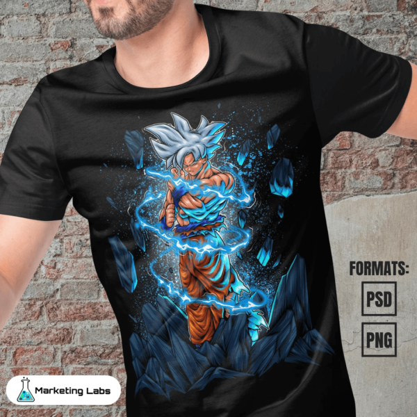 Refined Goku Ultra Instinct: T-Shirt Artwork