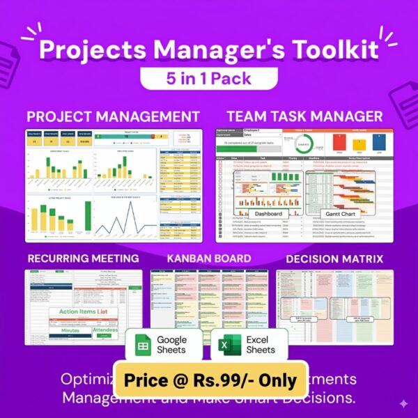 5-in-1 Project Management Toolkit Bundle